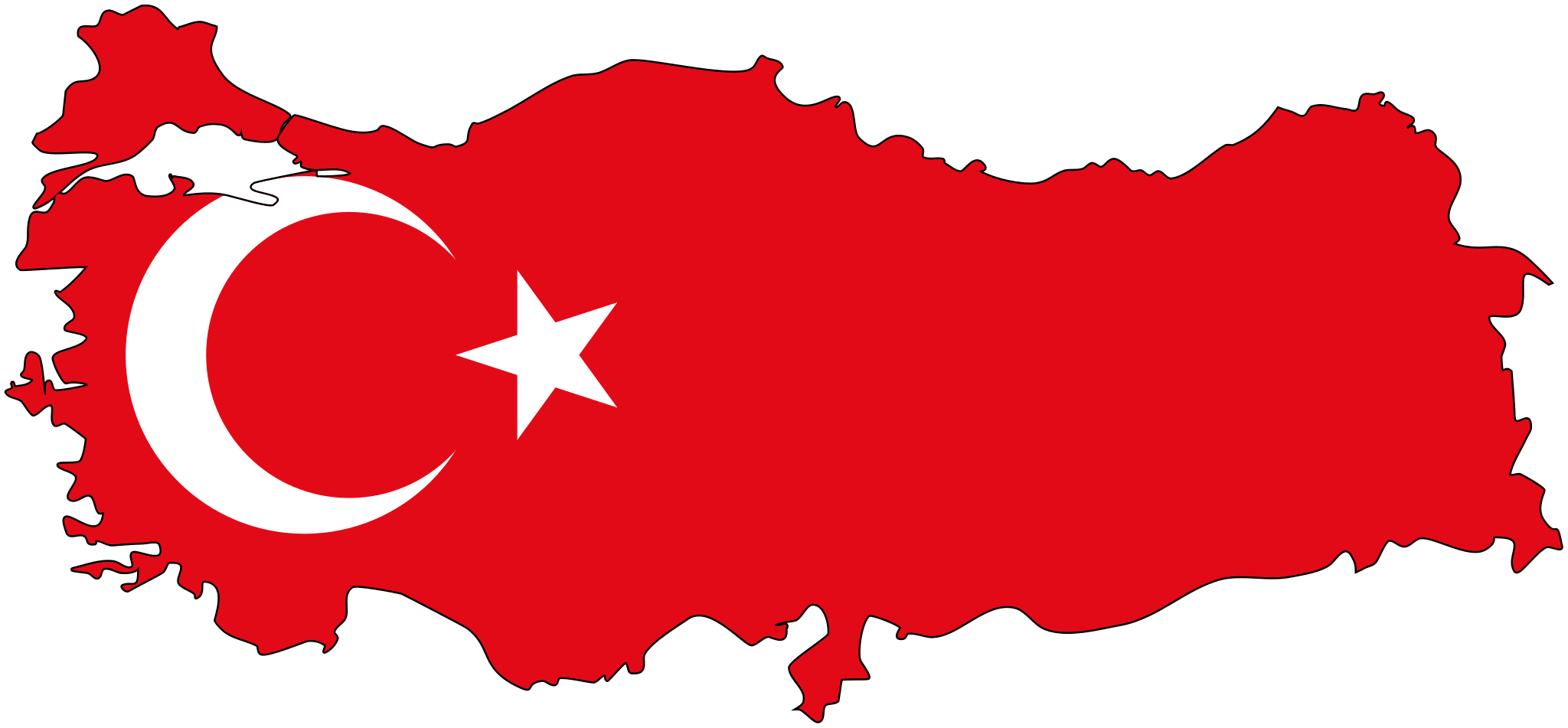 Türkiye Haritası Bayrak