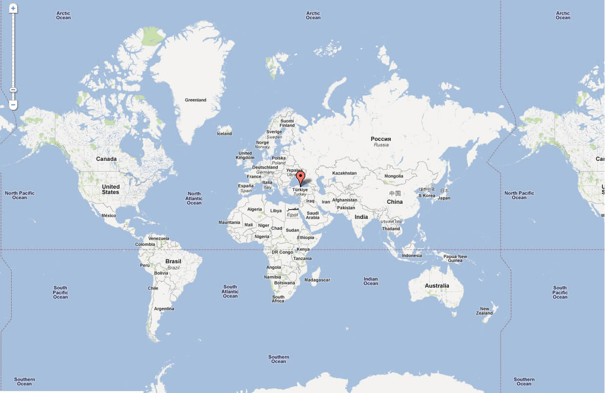 Türkiye Haritası Dünya Yeri