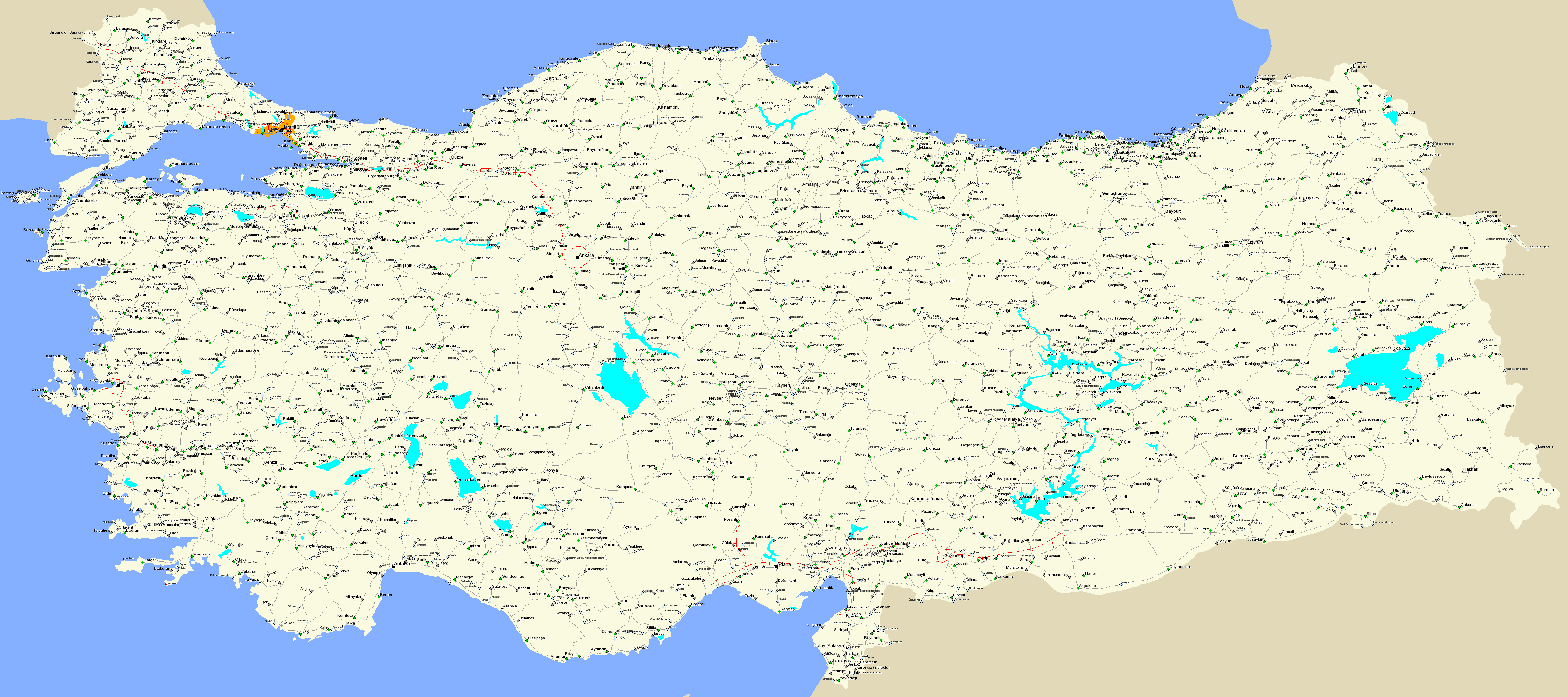 Türkiye İller İlçeler Haritası