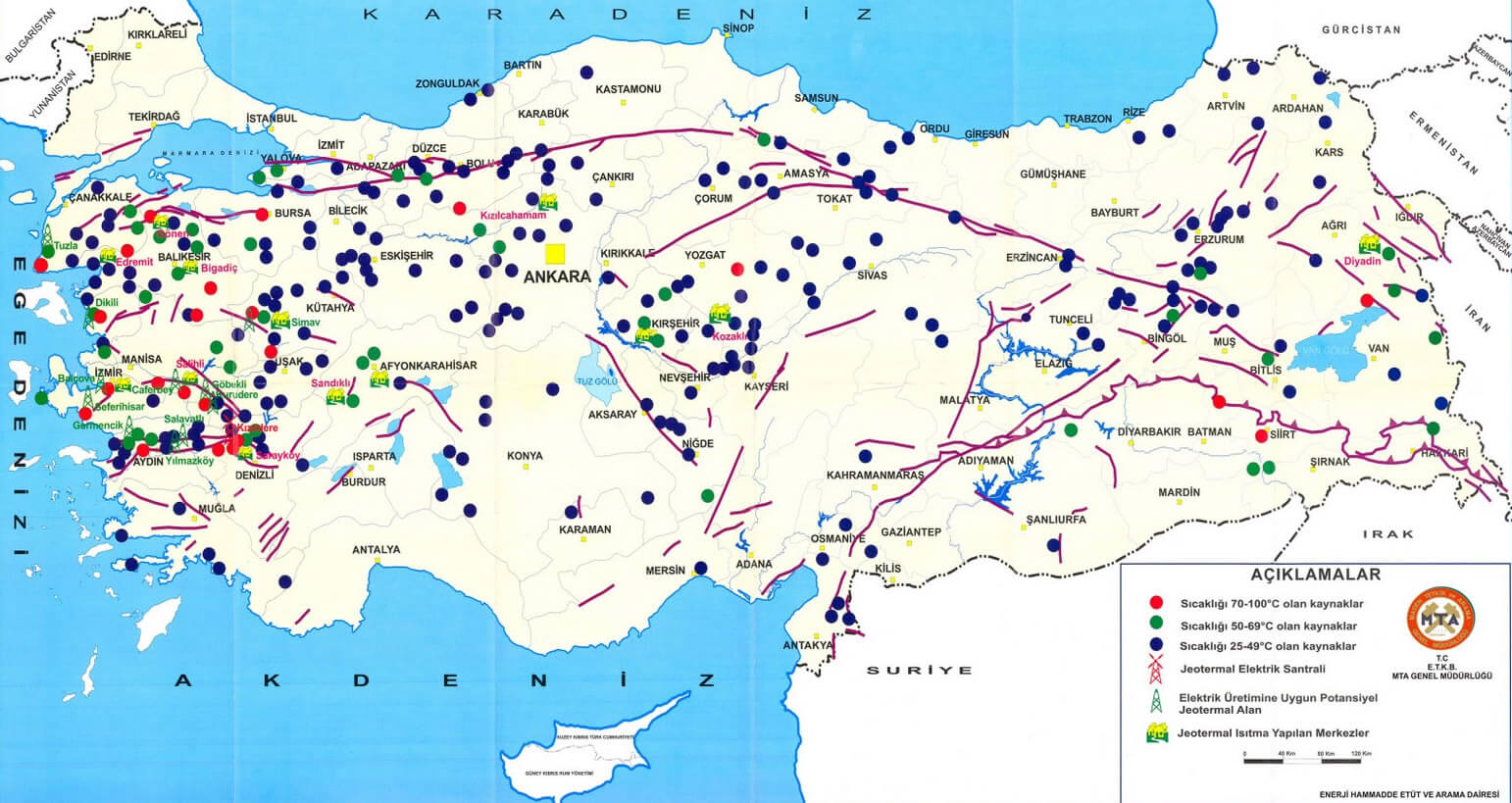Türkiye Jeotermal Haritası