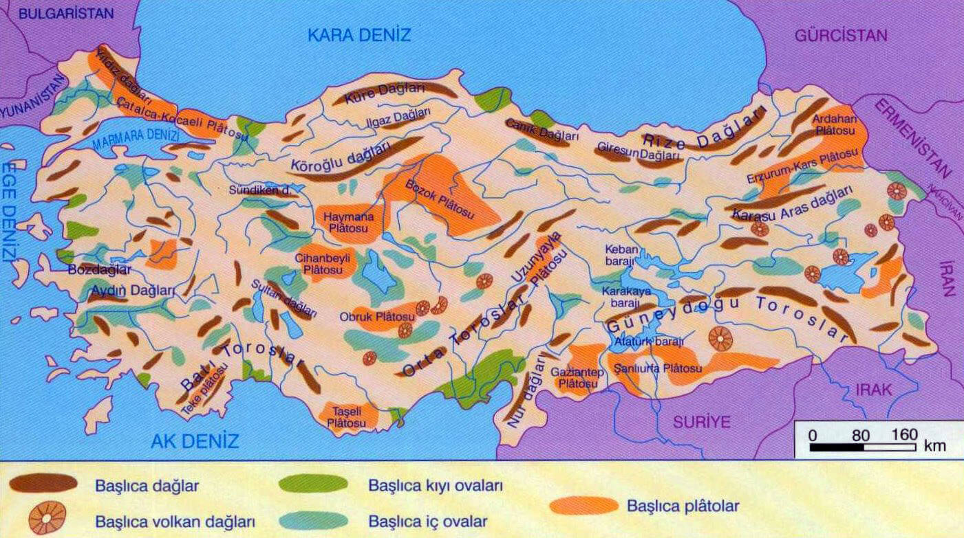 Türkiye Ovaları Haritası