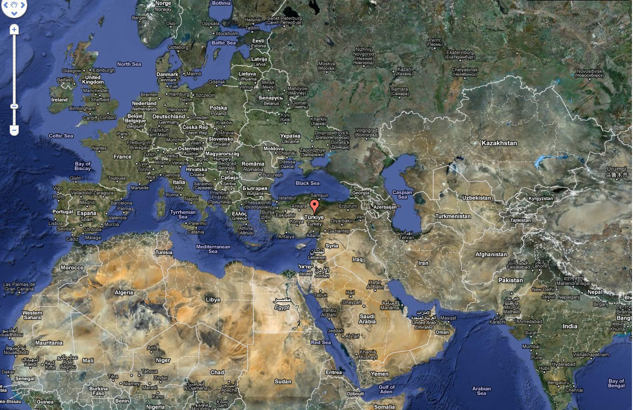 Türkiye Uydu Haritası Avrupa Afrika