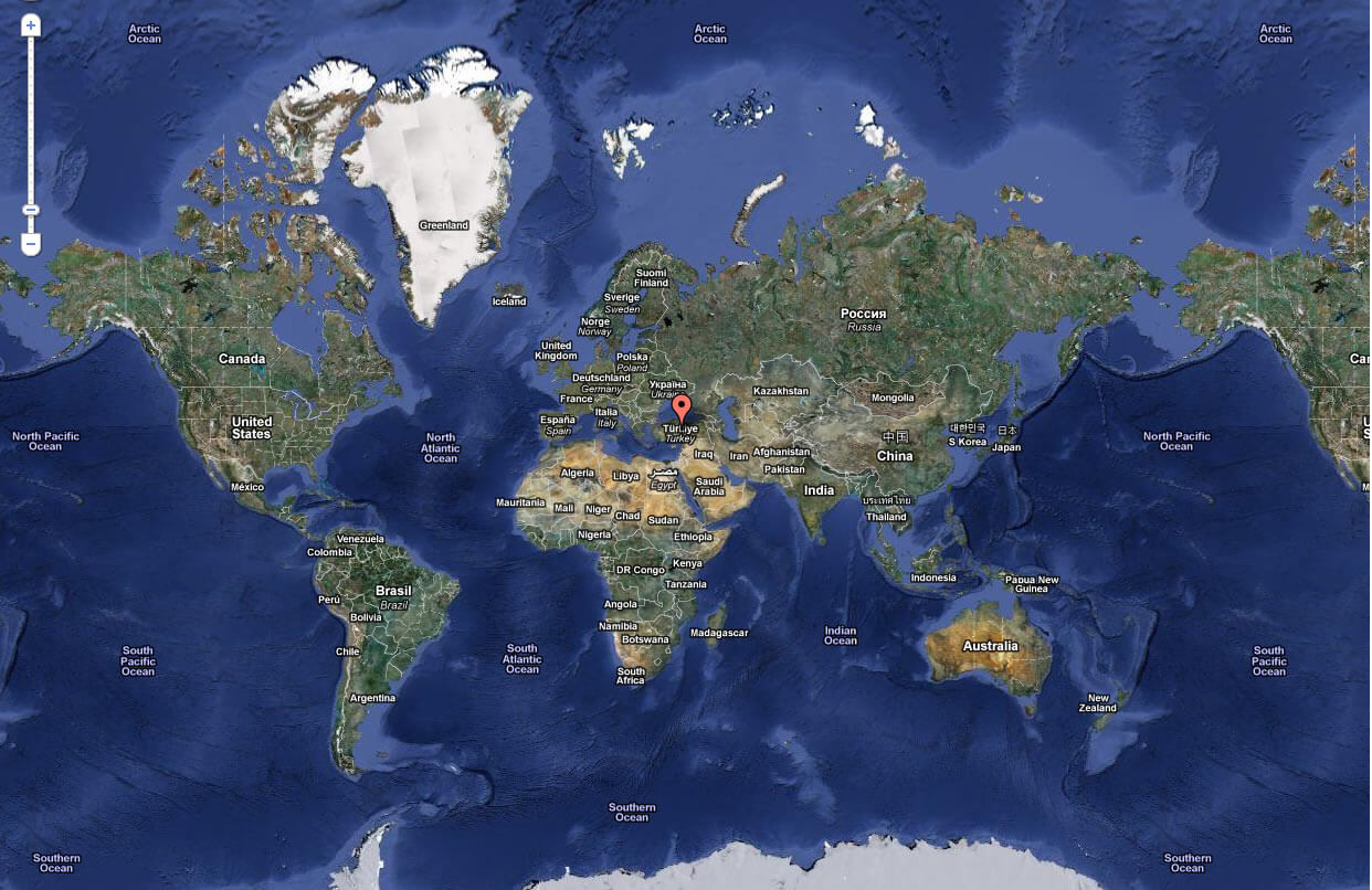 Türkiye Uydu Haritası Dünya