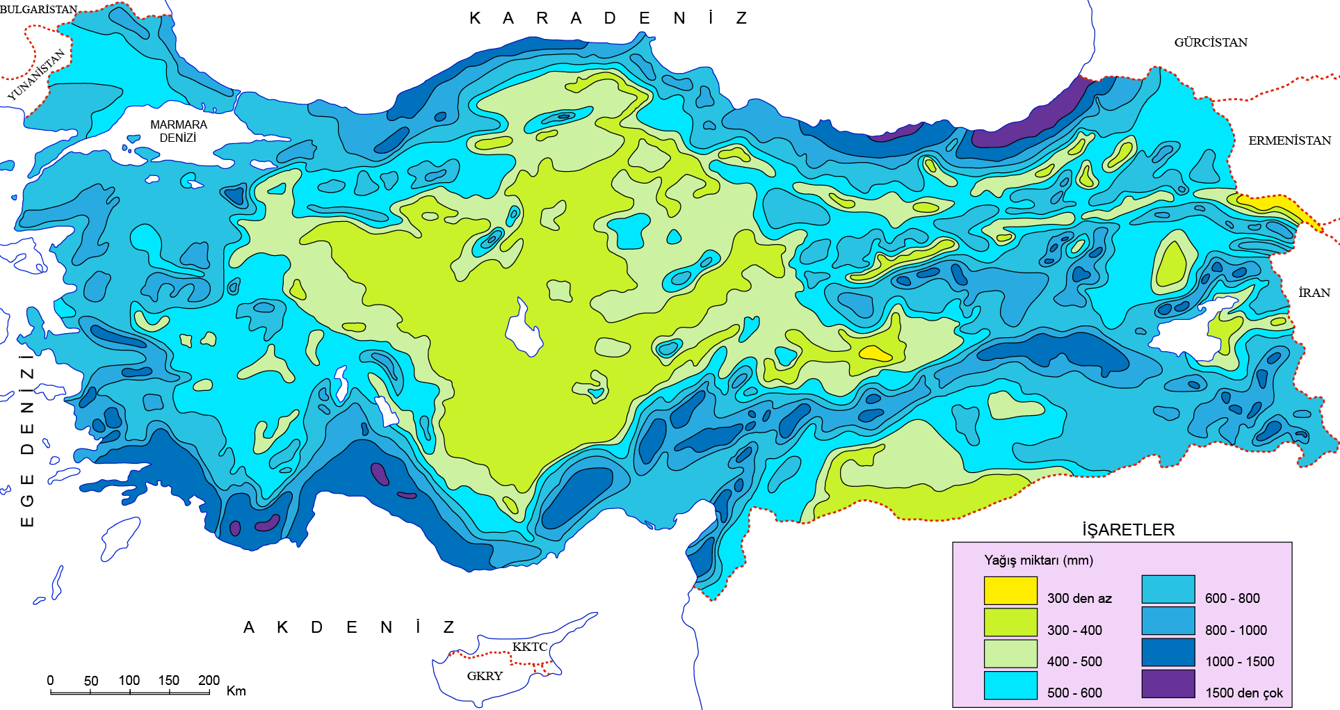 Türkiye Yağış Haritası