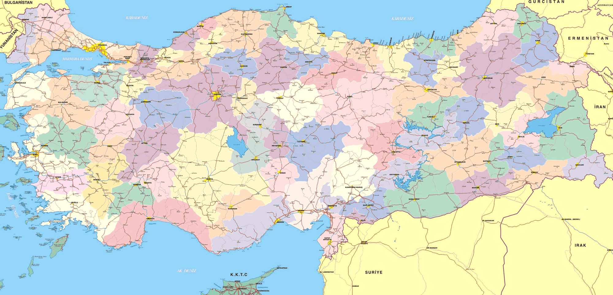 turkiye yonetim haritasi