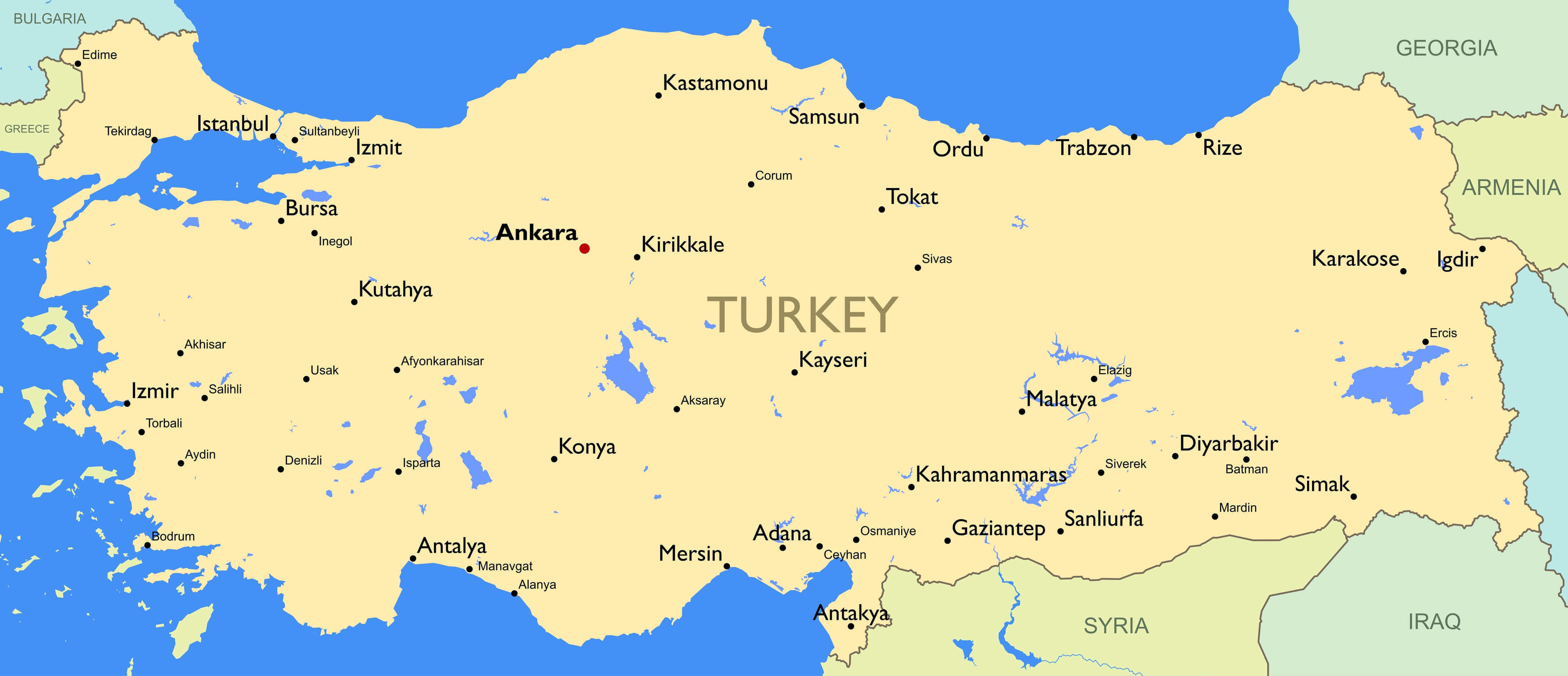 Türkiye Haritada Nerede