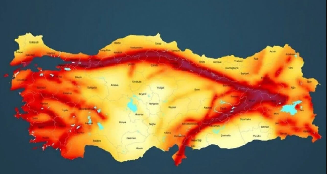 Türkiye deprem fay hattı haritası