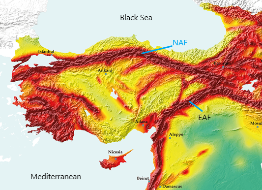 Türkiye fay hattı haritası