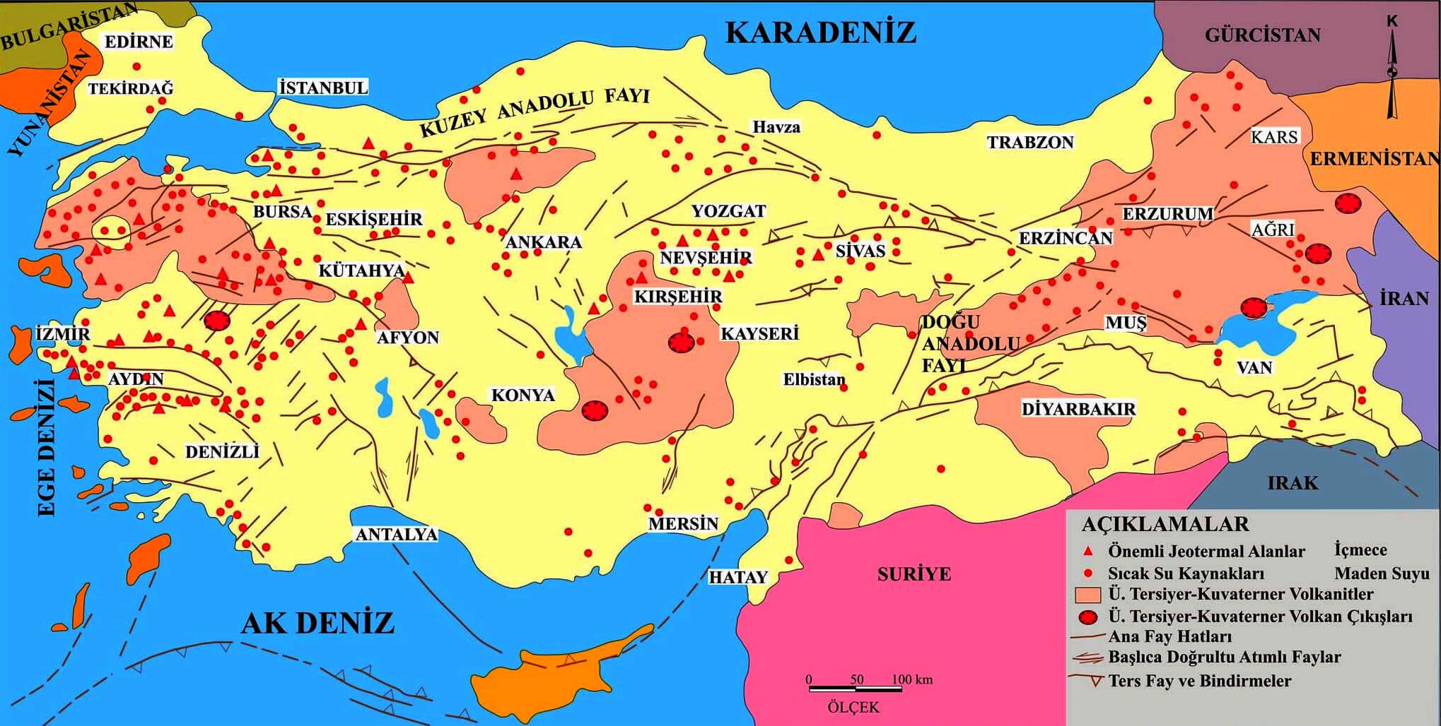 Türkiye Fay Hatları Haritası