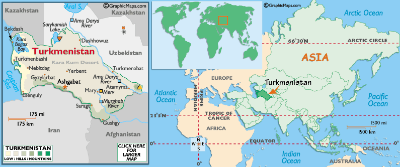 harita Turkmenistan