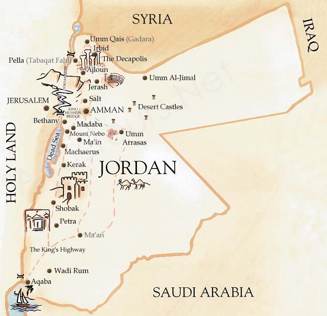 Urud Map Ürdün Haritası ve Ürdün Uydu Görüntüleri