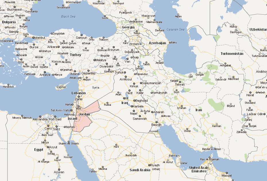 Urud Map Ürdün Haritası ve Ürdün Uydu Görüntüleri