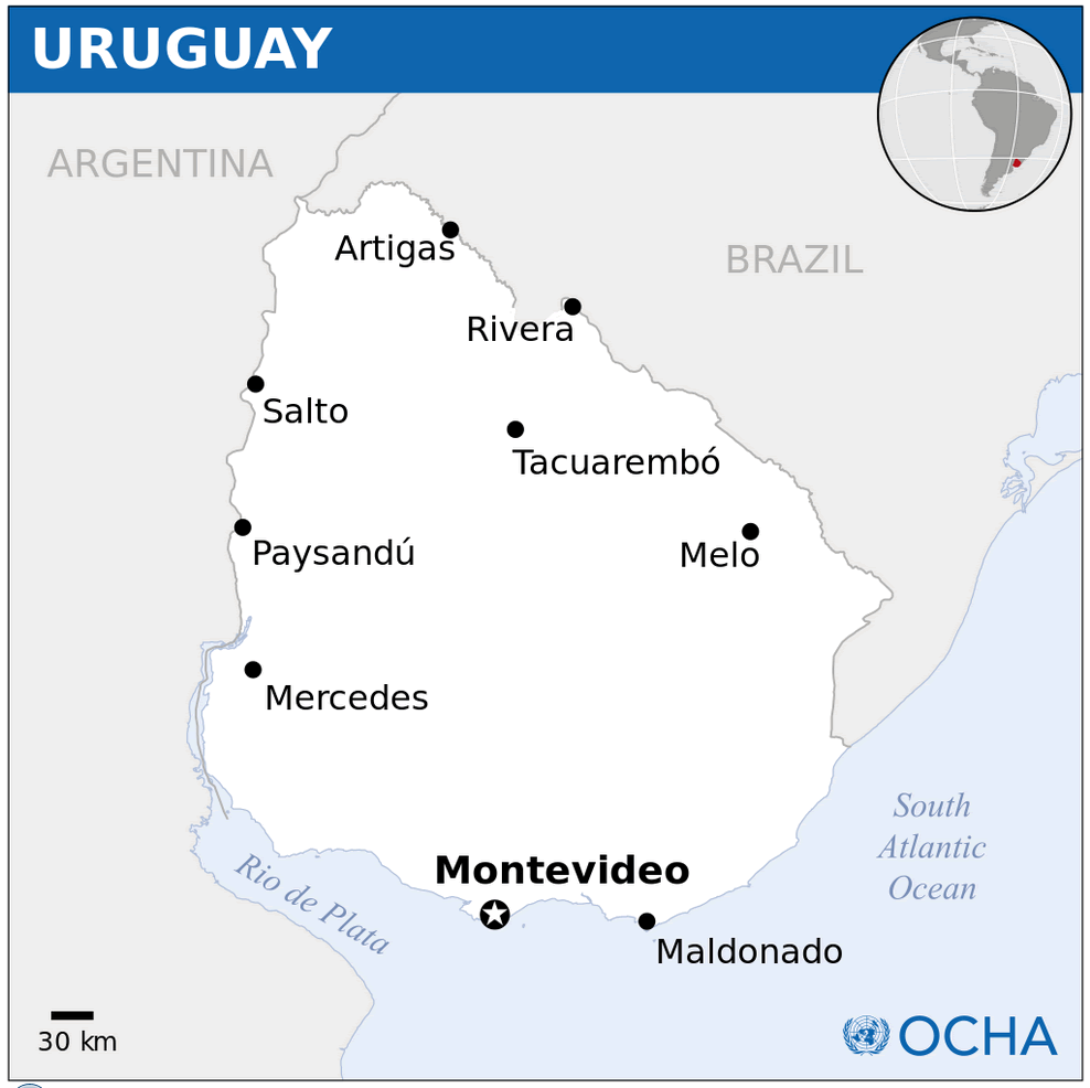 uruguay yerlesim haritasi