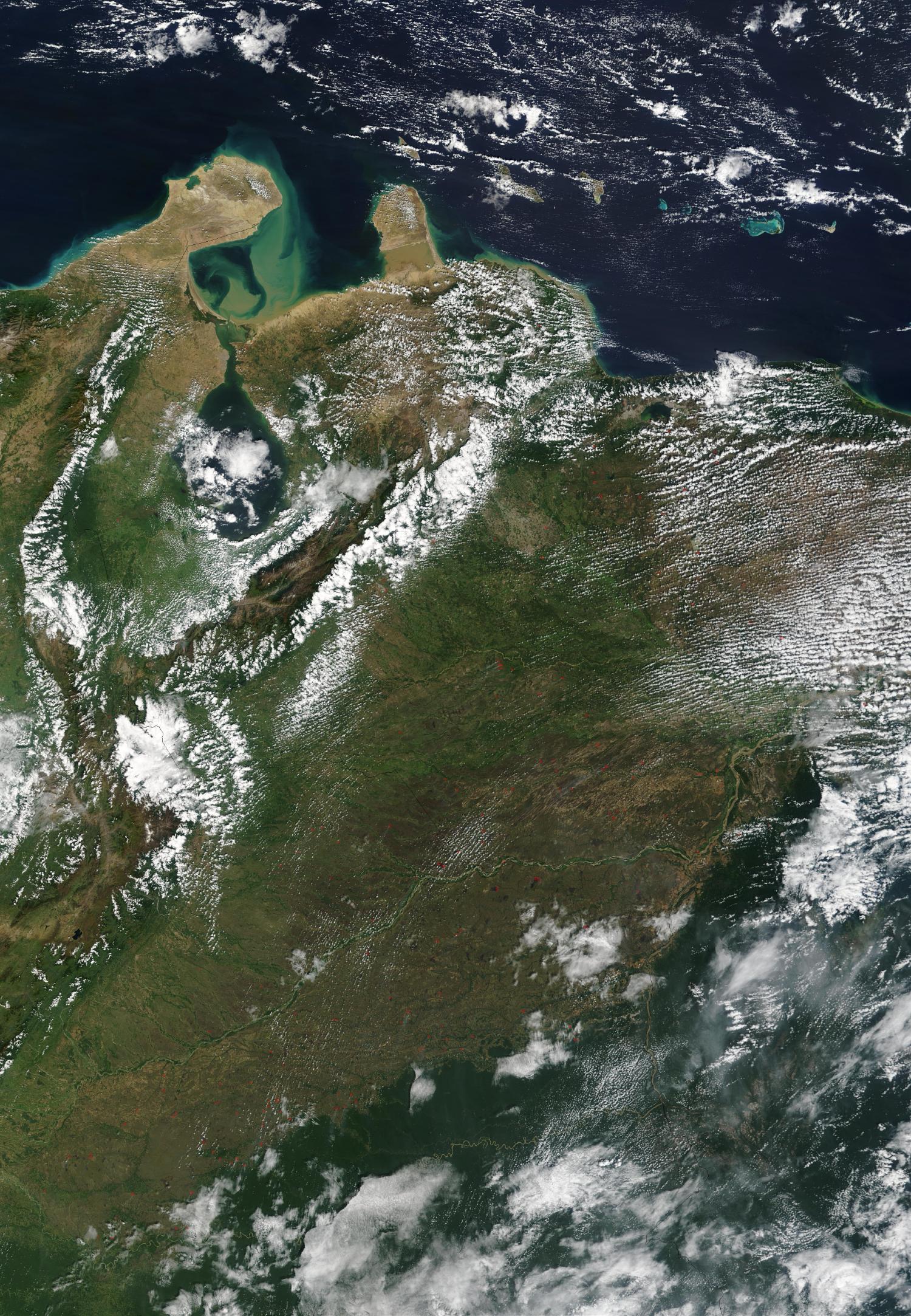 uydu goruntusu foto kuzey bati venezuela