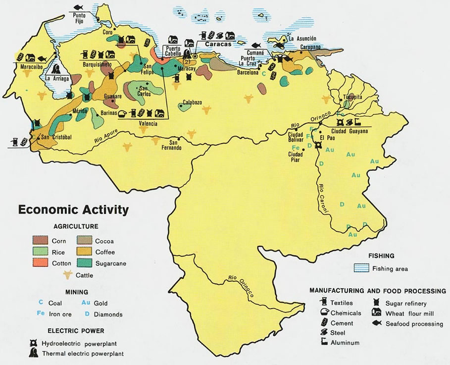 venezuela ekonomik aktivite haritasi 1972