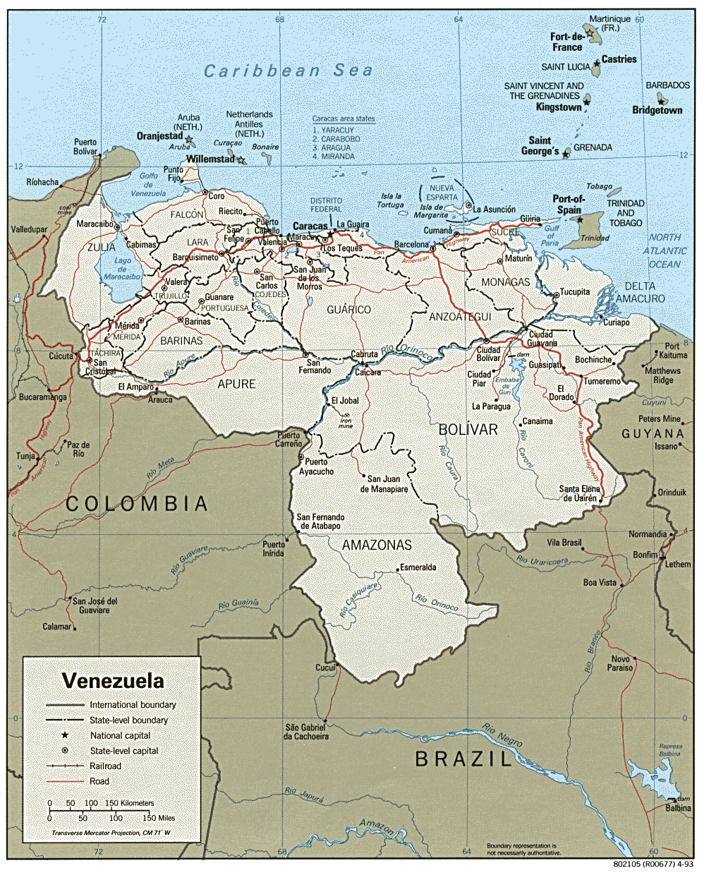 venezuela siyasi haritasi 1993