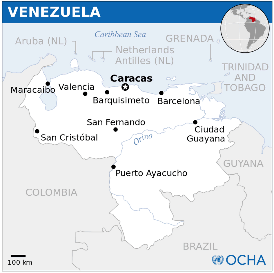 venezuela yerlesim haritasi