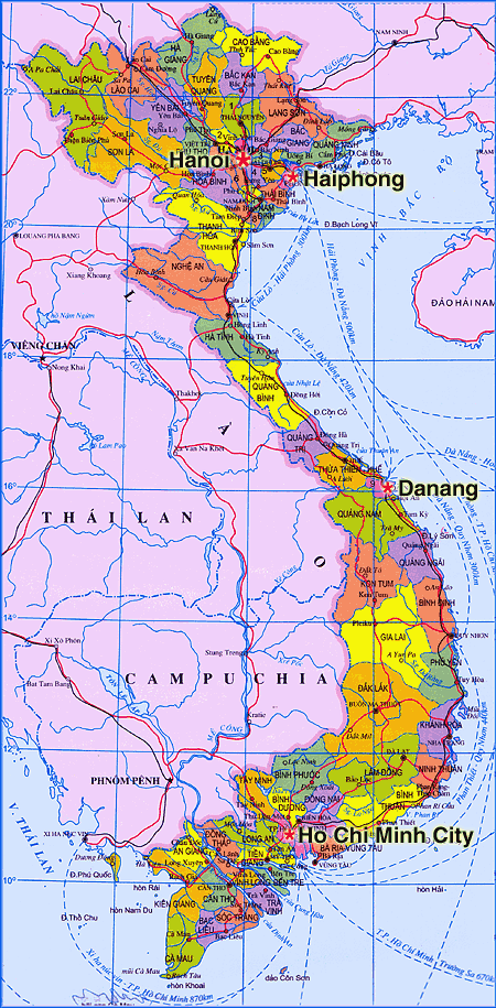 siyasi harita vietnam