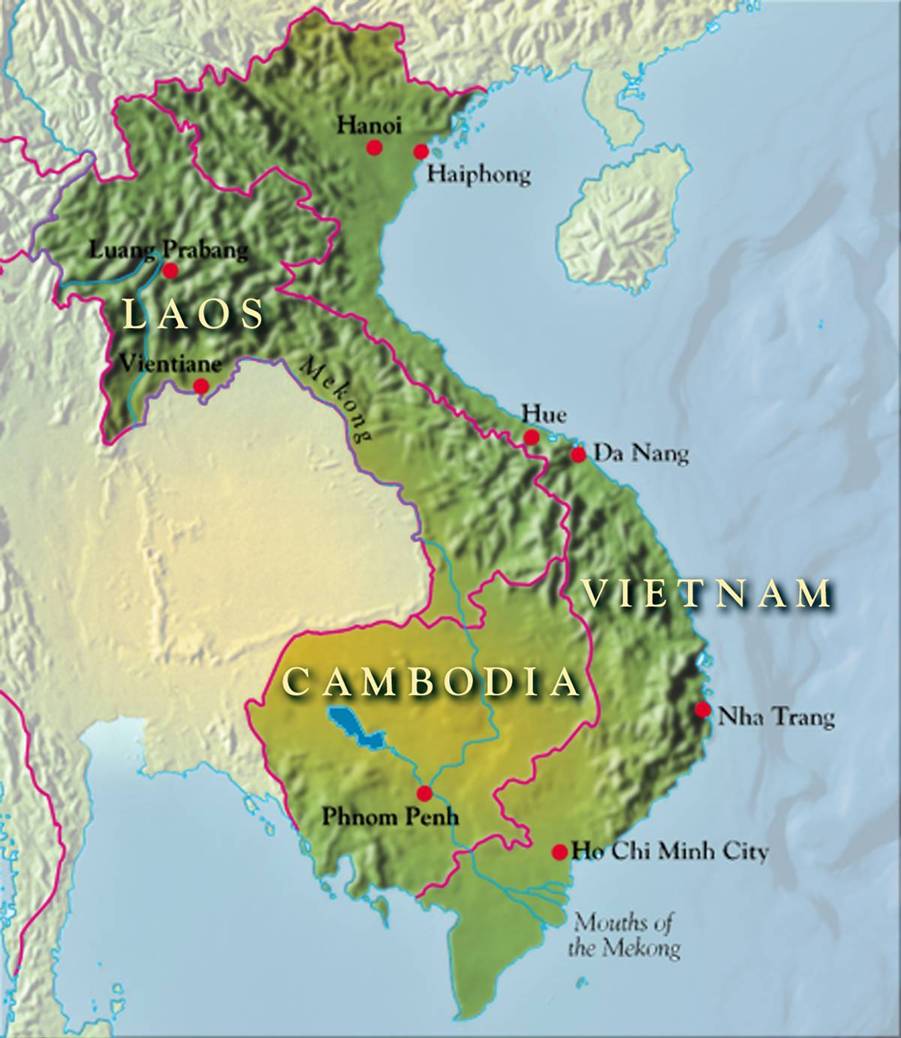 vietnam haritasi kambocya laos