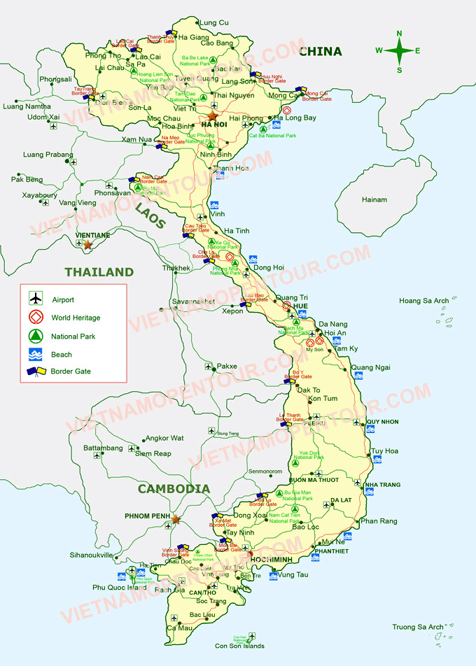 vietnam haritasi tayland laos