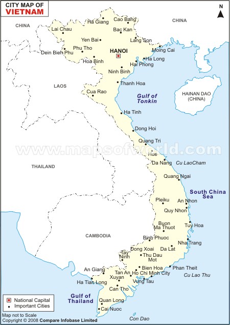 vietnam sehirler haritasi