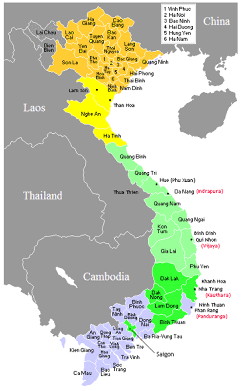 vietnam ulke bolgeler haritasi