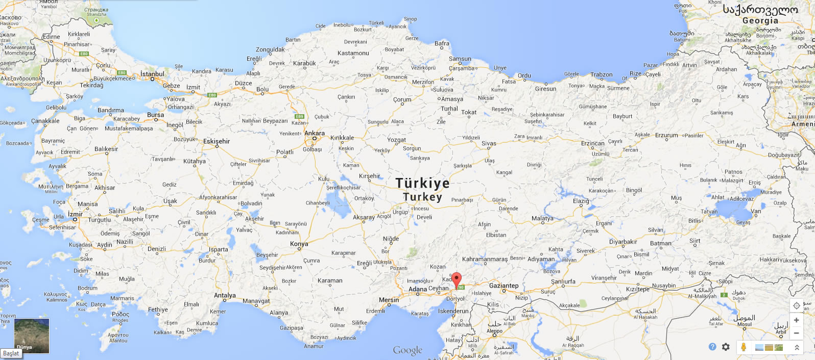 osmaniye haritasi turkiye