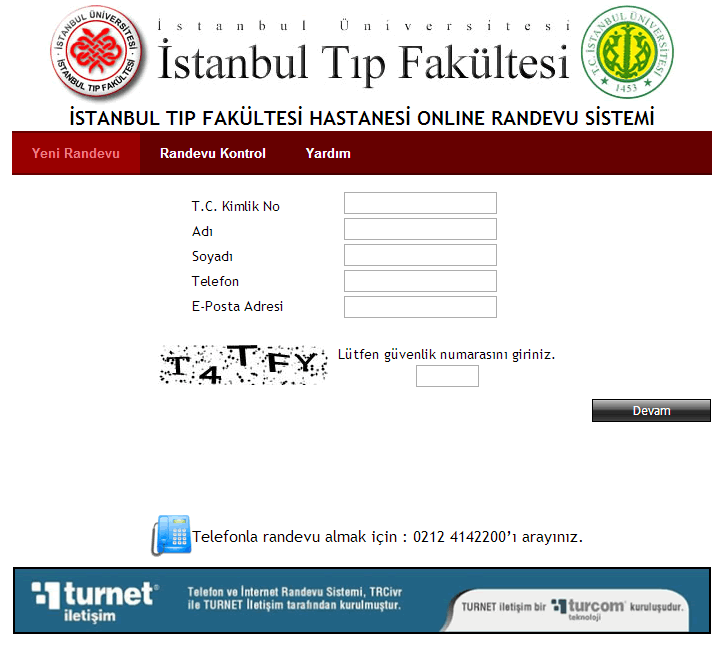 istanbul tip fakultesi hastanesi capa online randevu siste