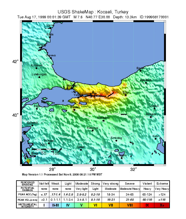 1999_izmit depremi stres haritası