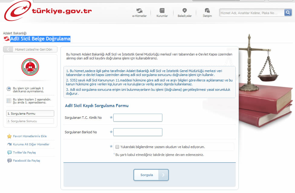 Adli Sicil Belge Doğrulama