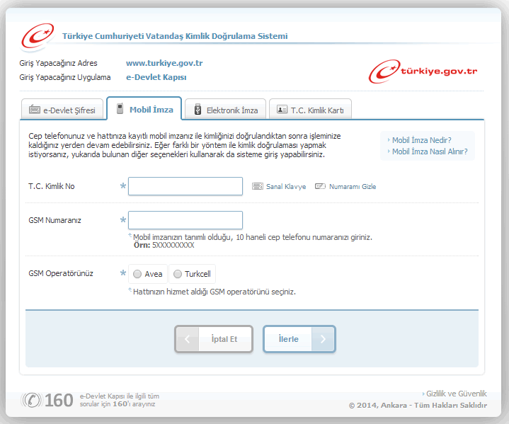 e devlet mobil imza