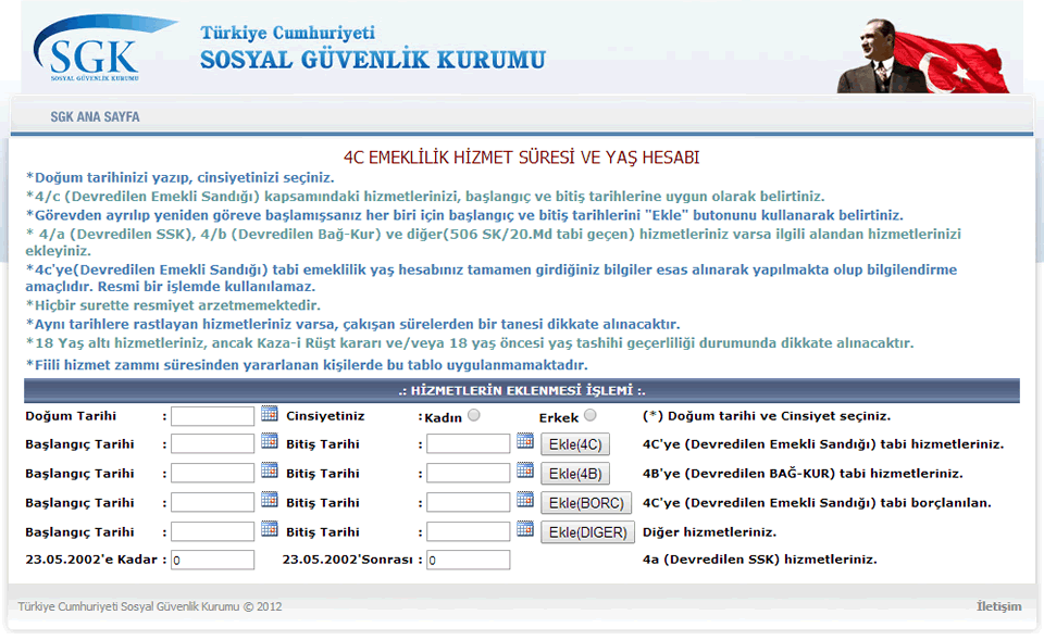 4C Ne Zaman Emekli Olurum