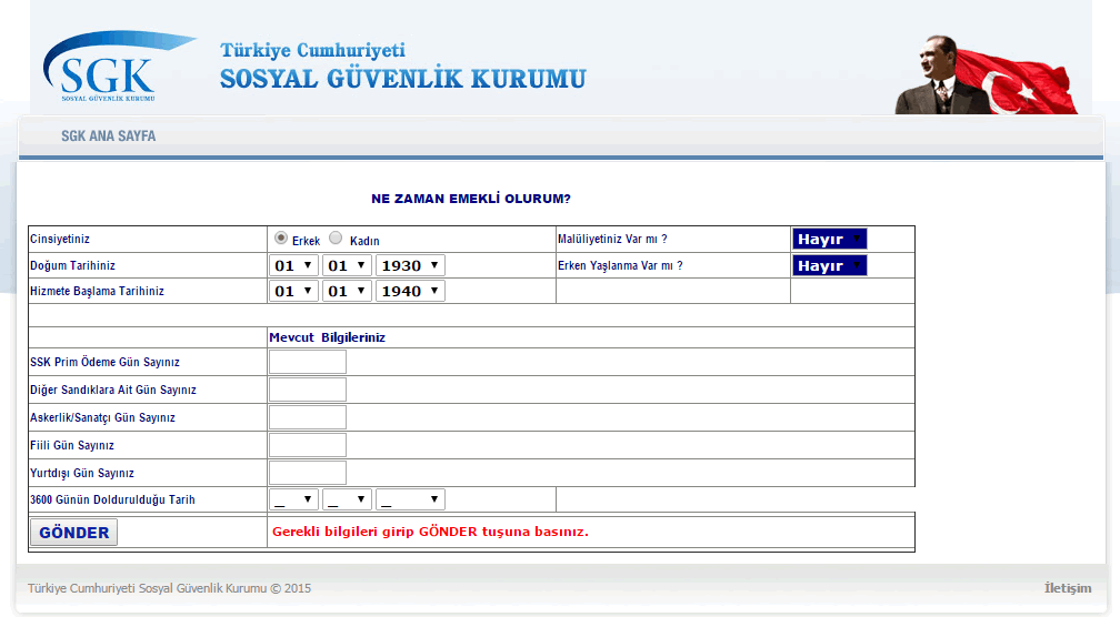 Ne zaman emeklik olabilirim