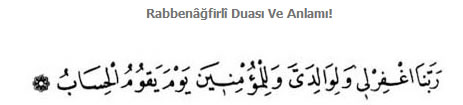 Rabbenağfirli Duası