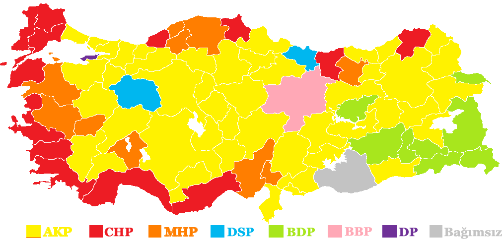 2009 yerel seçim sonuçları partiler