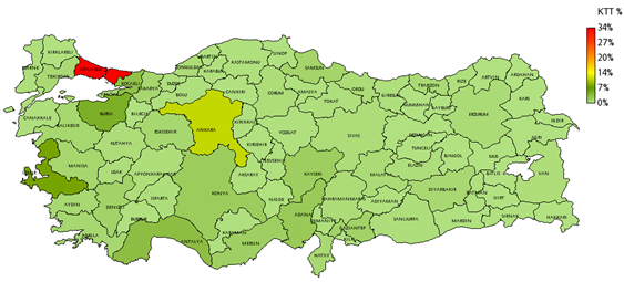2012 turkiye kaza haritası