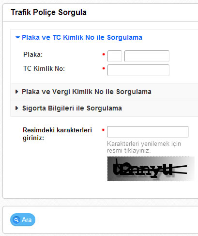 Trafik Poliçesi Sorgulama