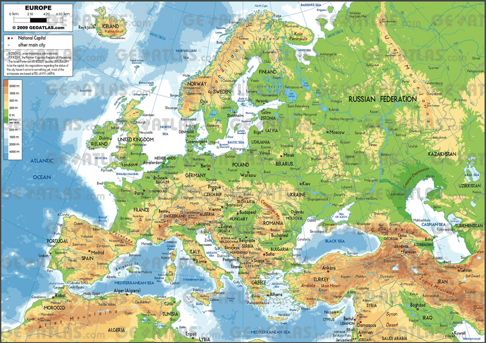 Avrupa fiziki harita