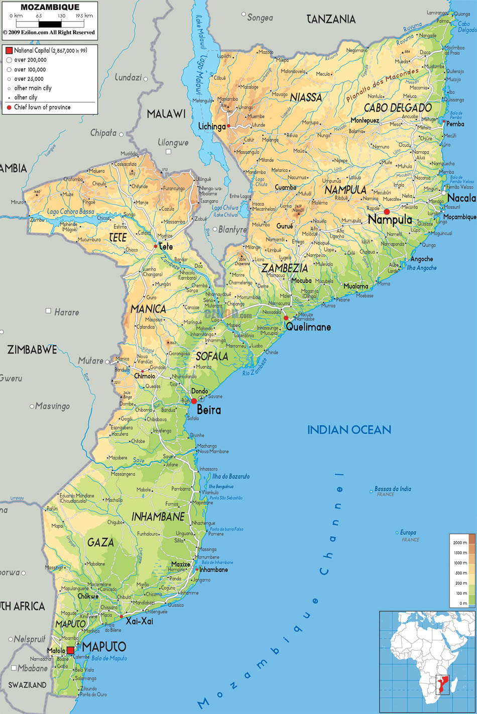 afrika-mozambik-do-u-afrika-mozambik-harita