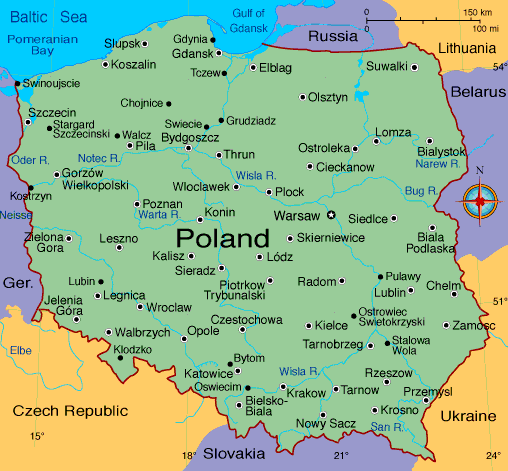 harita Polonya