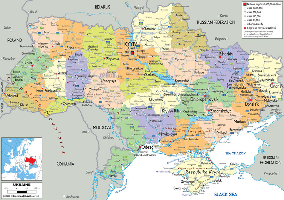 politik harita Ukrayna