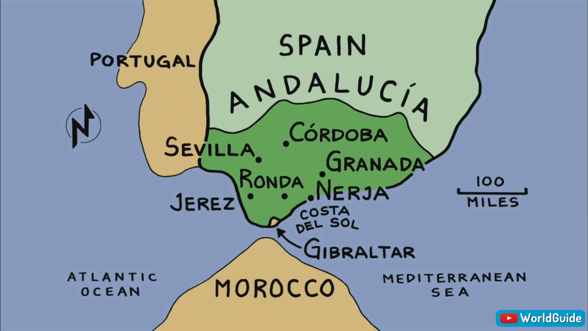 Endulus İspanya Seyahat Haritası